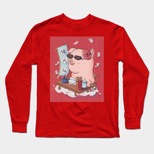 Master Piggy Long Sleeve T-Shirt by No Idea Gallery